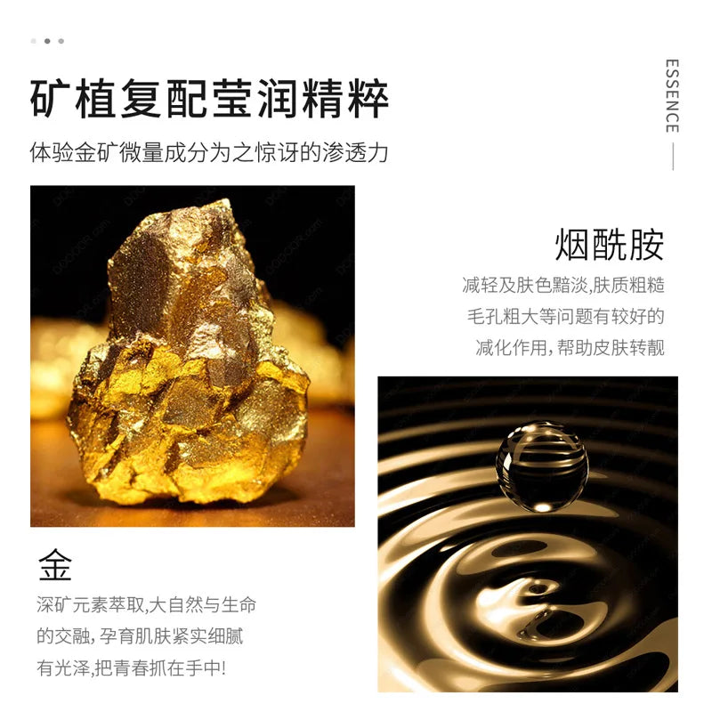 100ml 24k Gold Nicotinamide Facial Essence Hydrating and Moisturizing and Preventing Dryness Skin Hyaluronic Acid Face Serum Pi-Mart