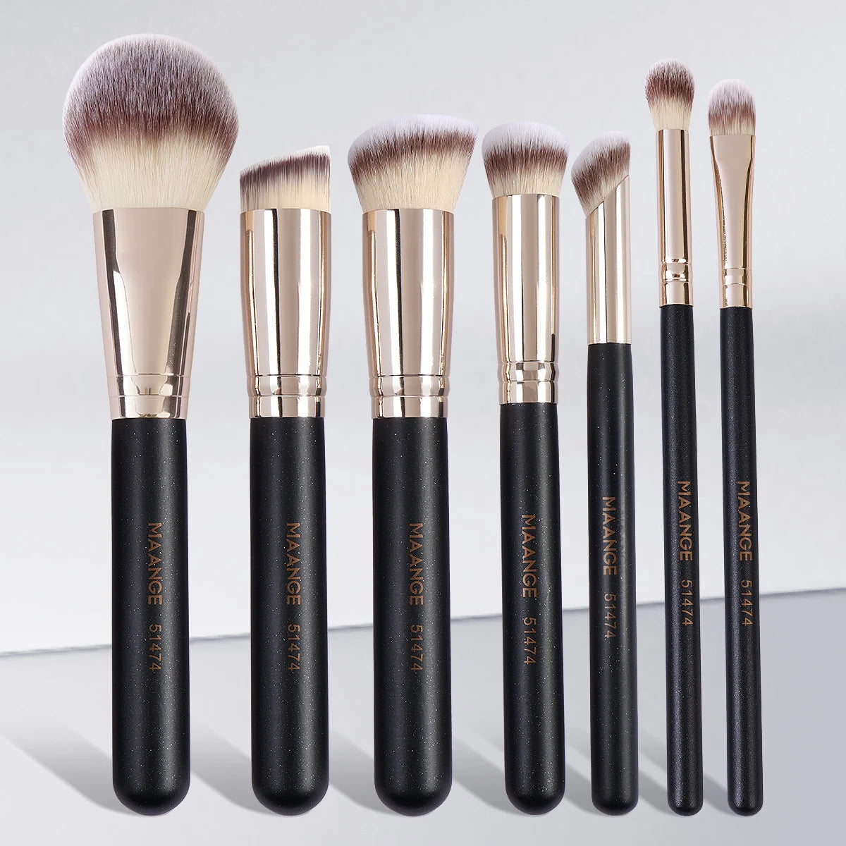 MAANGE 7pcs/set Makeup Brushes for Cosmetic Foundation Powder Concealer Blush Brush Blending Soft Bristles Beauty Tools Pi-Mart