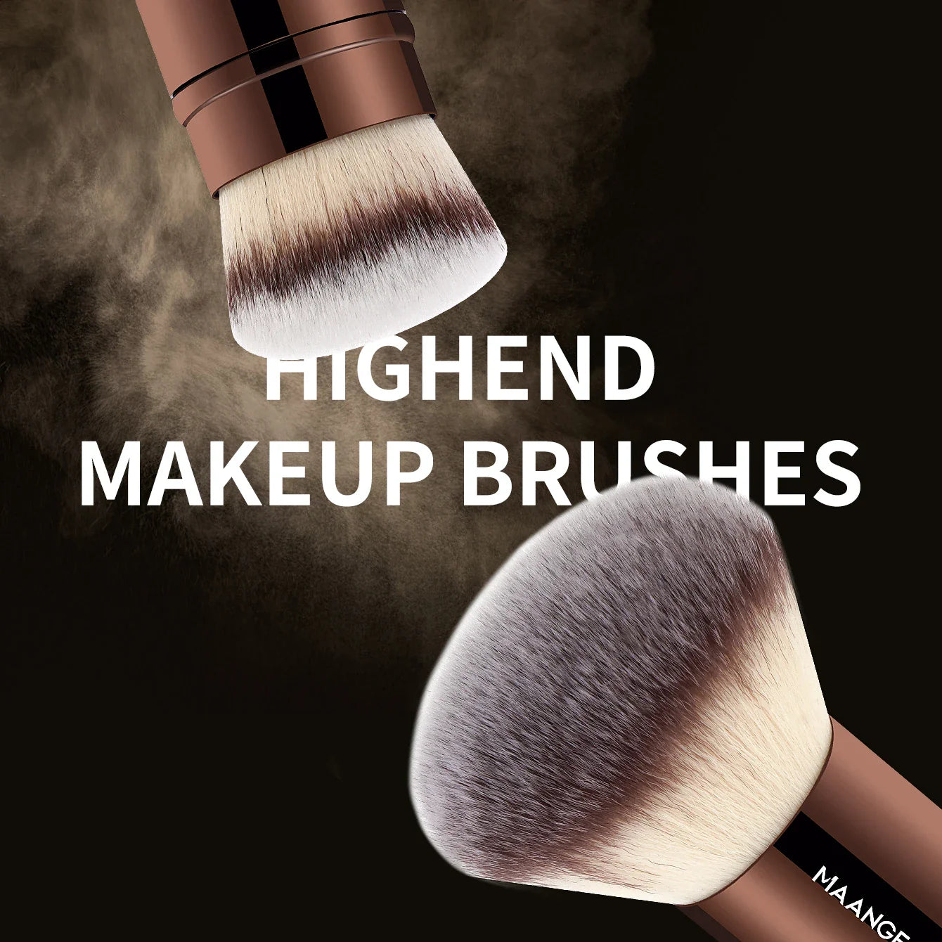 MAANGE 20pcs/set Pro Makeup Brushes Double Ended Foundation Concealers Blush Eye Shadows Brush for Liquid Cream Powder Blending Tri Light Beauty