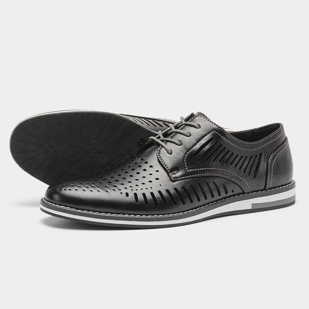 Leather loafer men fashion comfortable 2024 brand casual shoes men Pi-Mart