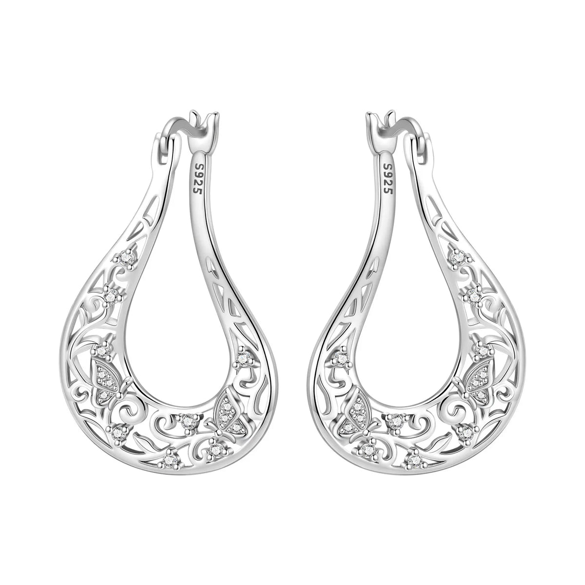 925 Sterling Silver Cute Lazy Cat Animal Pet Earrings Jewelry Hoop Earrings For Women Jewelry Birthday Party Fine Gifts Pi-Mart