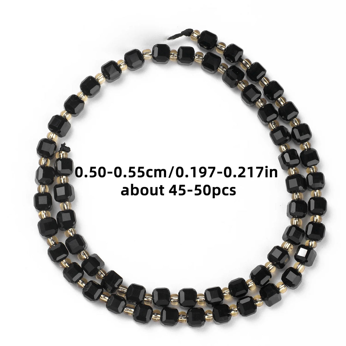 Natural Stone Faceted Square Black Agate Cube Spacer Beads For Jewelry Making Diy Bracelet Necklace Beading Accessories Pi-Mart
