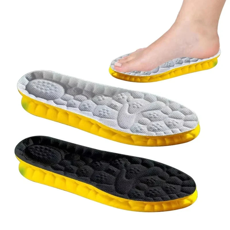 4D Cloud Technology Sports Insoles for Shoes PU Sole Soft Breathable Shock Absorption Cushion Running Orthopedic Care Insoles LadyShow.Store