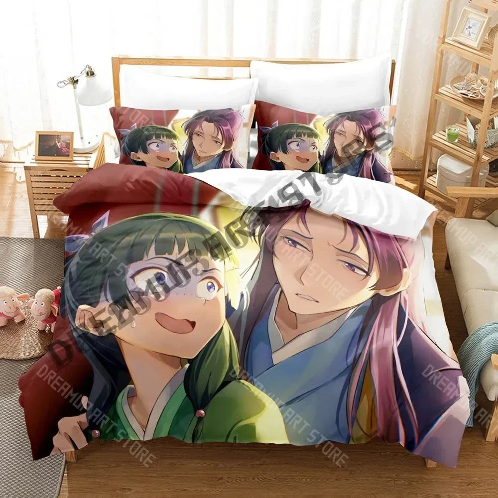 3D Print Apothecary Diaries Bedding Set Single Twin Full Queen King Size Bed Set Adult Bedroom Duvetcover Sets Anime Bed Sheet LadyShow.Store