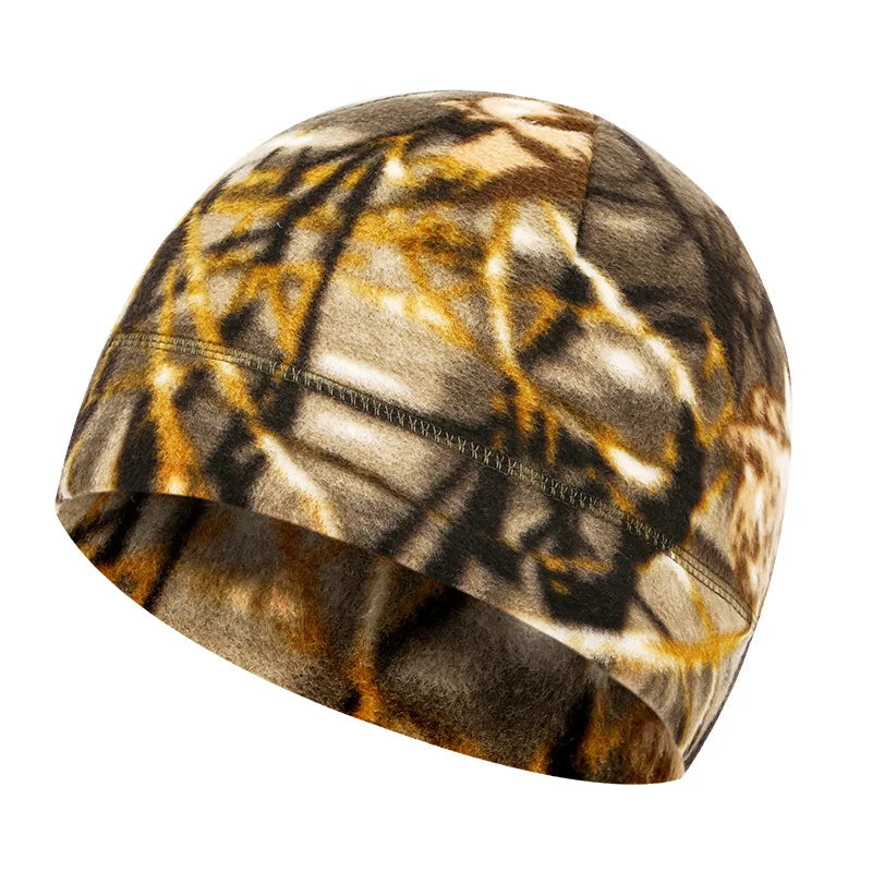 Winter Fleece Beanie Cycling Men Women Elastic Hiking Soft Thermal Commuting Ski Helmet Liner Hat Windproof Camping Cap Outdoor Pi-Mart