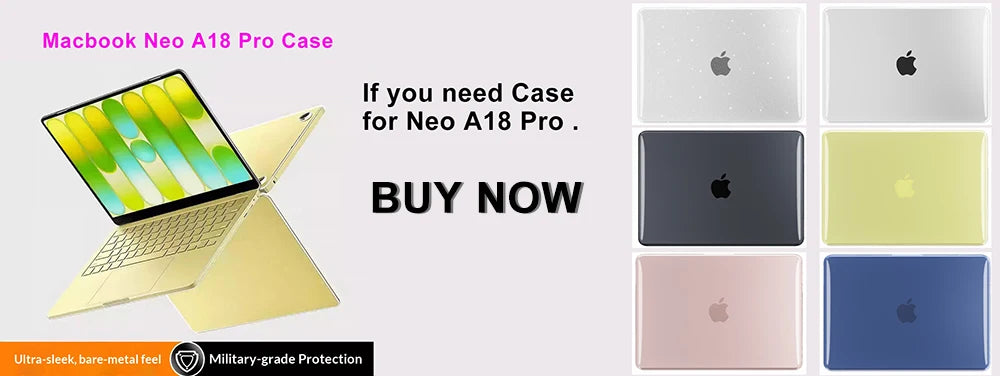 For Macbook Air 13 Case for Laptop accessories Macbook Neo A18 M1 M2 M5 M4 Air 15 Funda Macbook Pro 14 case M3 2026 Pro 16 Cover Pi-Mart
