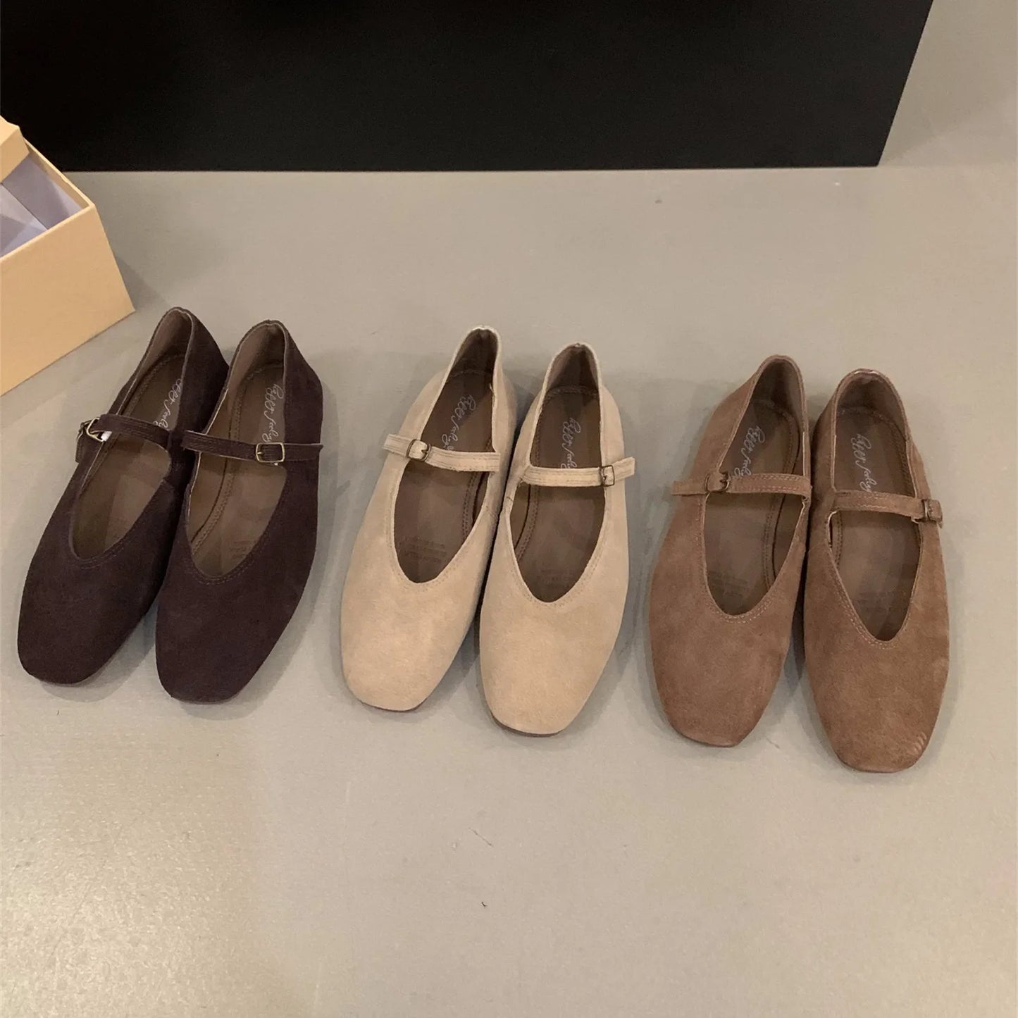 Bailamos 2024 Spring New Brand Women Flats Round Toe Shallow Slip On Ladies Casual Ballet Shoes Soft Leather Eelgant Dress Shoes LadyShow.Store
