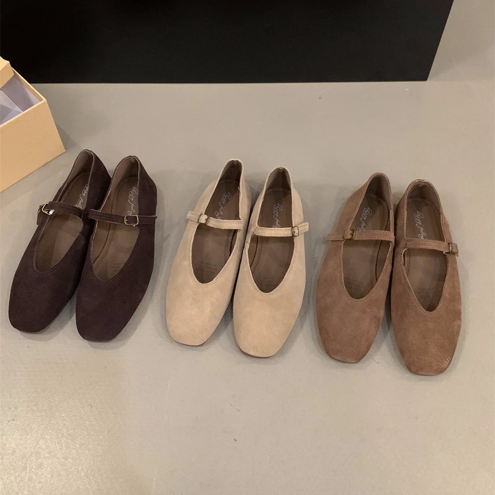 Bailamos 2024 Spring New Brand Women Flats Round Toe Shallow Slip On Ladies Casual Ballet Shoes Soft Leather Eelgant Dress Shoes LadyShow.Store