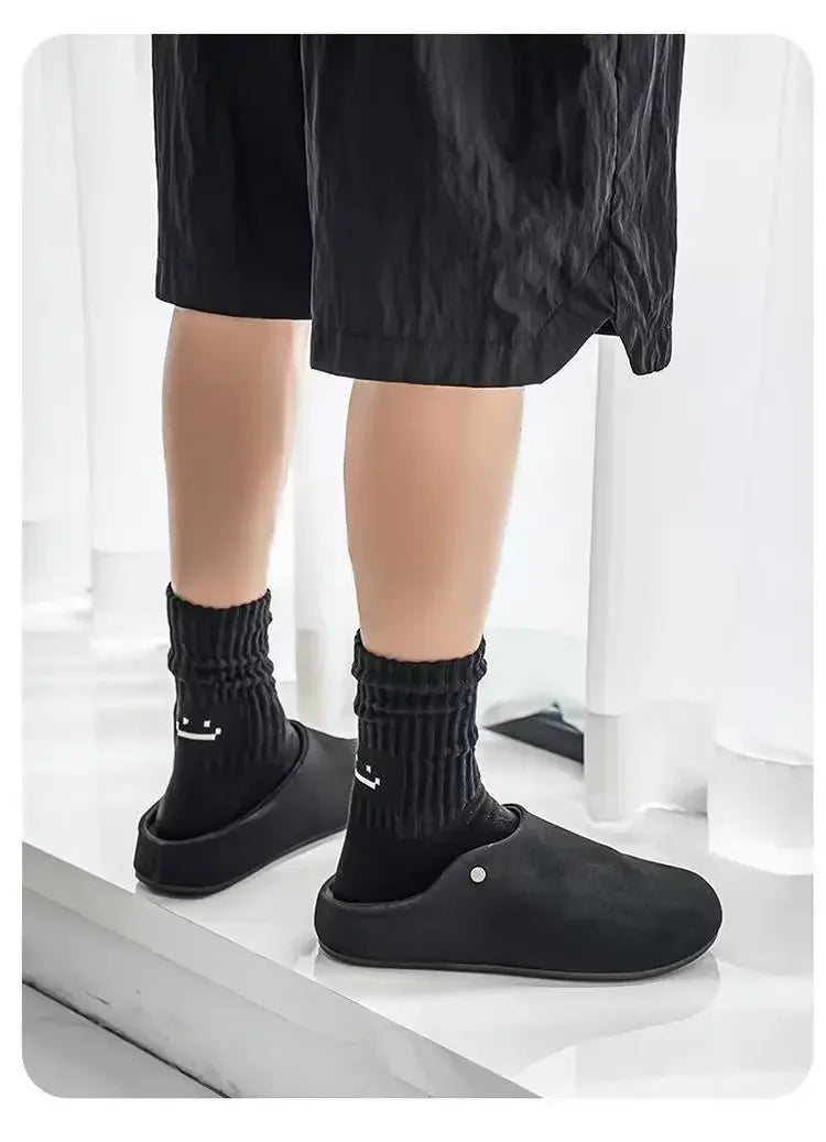 Unisex Closed Toe Mule Slippers Spring Autumn Slip On Soft Sole Casual Shoes for Outdoor Office Home Pi-Mart