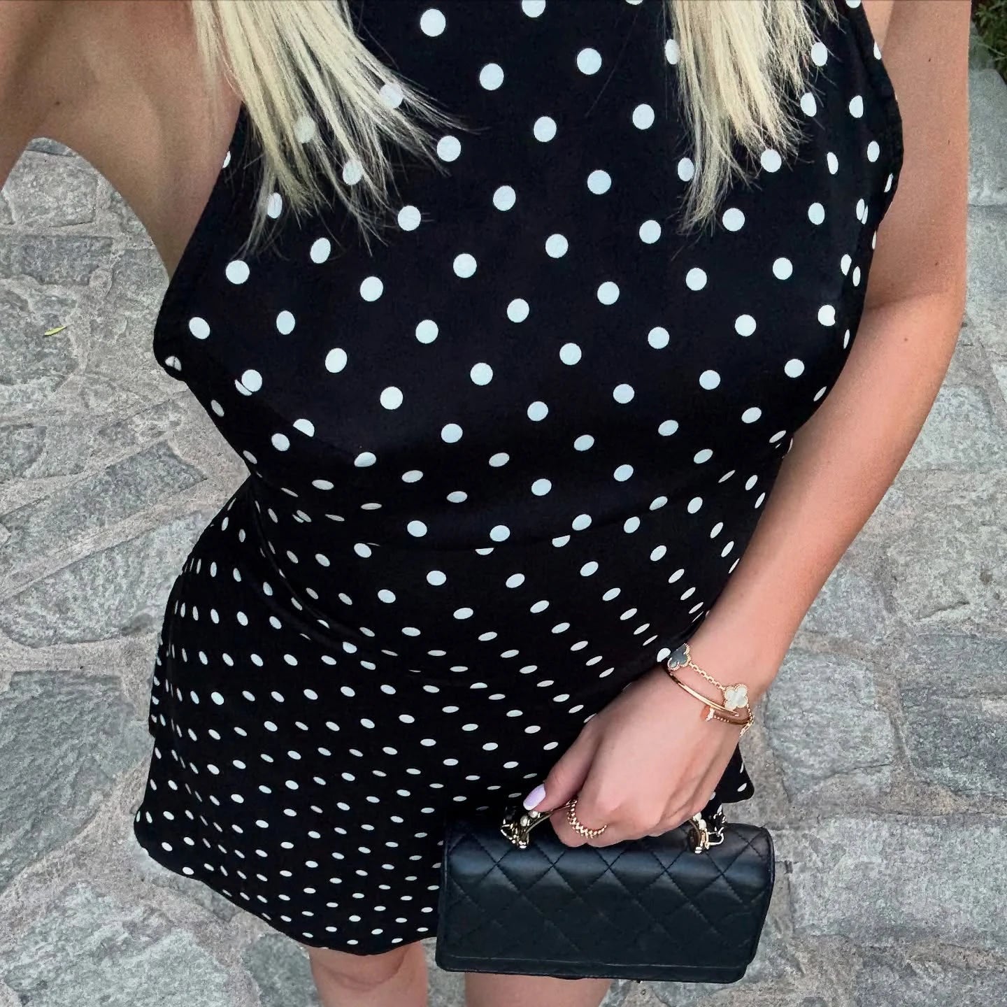 SUCHCUTE Sexy Polka Dot Print Halter Dress For Women Elegant Party Slim Backless Sleeveless Mini Dress Summer Vacation Outfits Pi-Mart