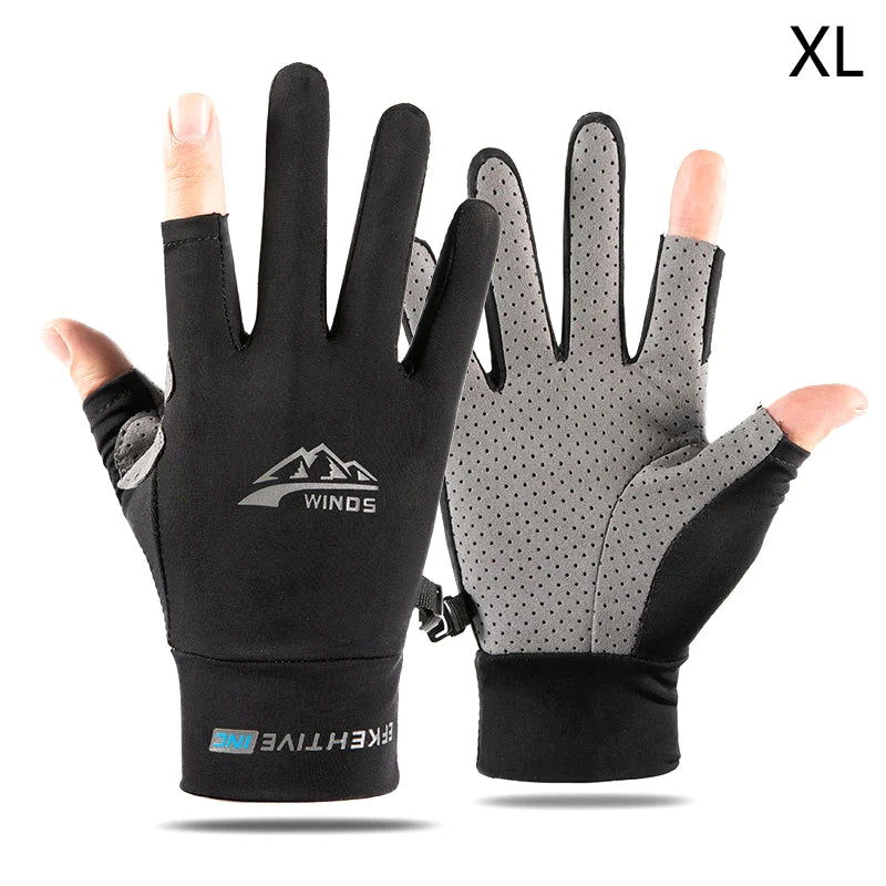 Winter Fishing Gloves 2 Finger Flip Waterproof Winter Gloves Windproof Photograph Men Women Warm Protection Fish Angling Gloves Pi-Mart