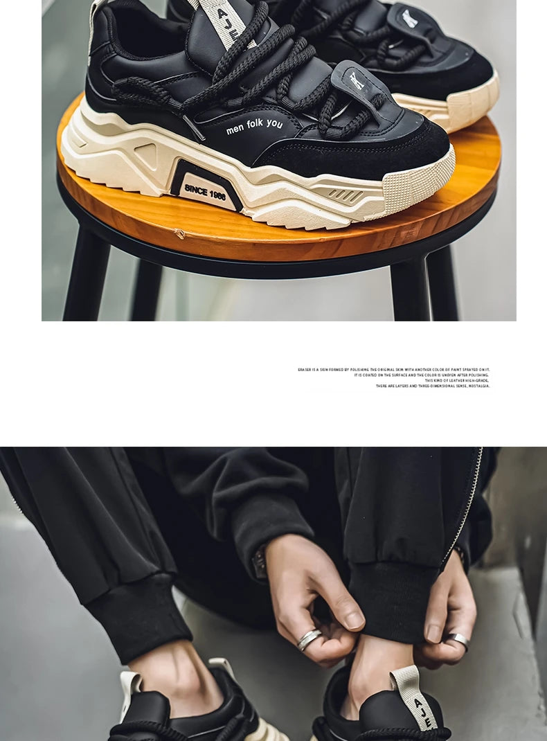 New Men's Casual Sneakers 2025 Spring Fashion Versatile Low-Top Skateboard Shoes for Men Suitable for Outdoor Sports Pi-Mart