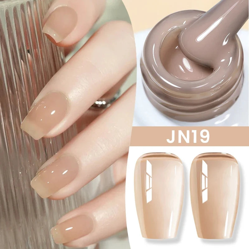 BORN PRETTY 83 Colors 10ml Jelly Nude Gel Nail Polish Autumn Amber Semi Transparent Manicure Soak off UV LED Nails Gel Varnish Tri Light Beauty