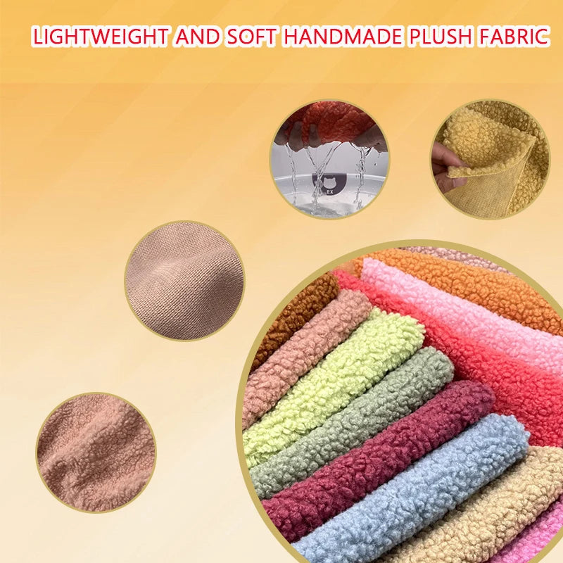 New Teddy Velvet Curled Plush 45x50cm Home Lamb Plush Fabric Soft Artificial Fur Polyester Fiber Mink Fabric DIY Plush Doll Pi-Mart
