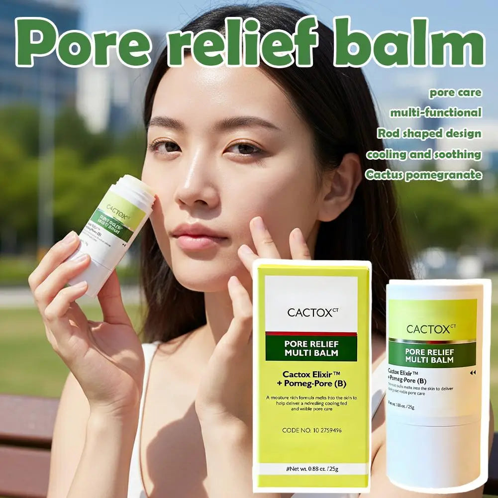 CACTOX Pore Relief Multi Balm 25g - Cactox Elixir & Pomeg-Pore Formula, Cooling Soothing Moisturizing Balm for Pore Care Pi-Mart