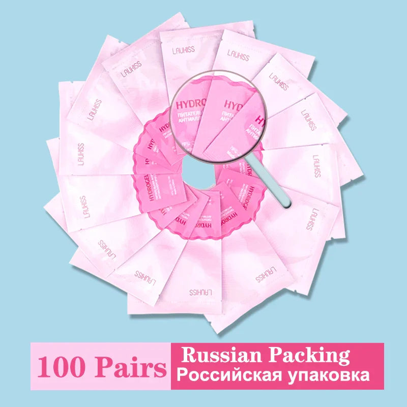 25/50/100Pairs Eye Patches Under Eyelash Pads for Building Paper Patches Lint Free Stickers for False Eyelashes LAUKISS LadyShow.Store