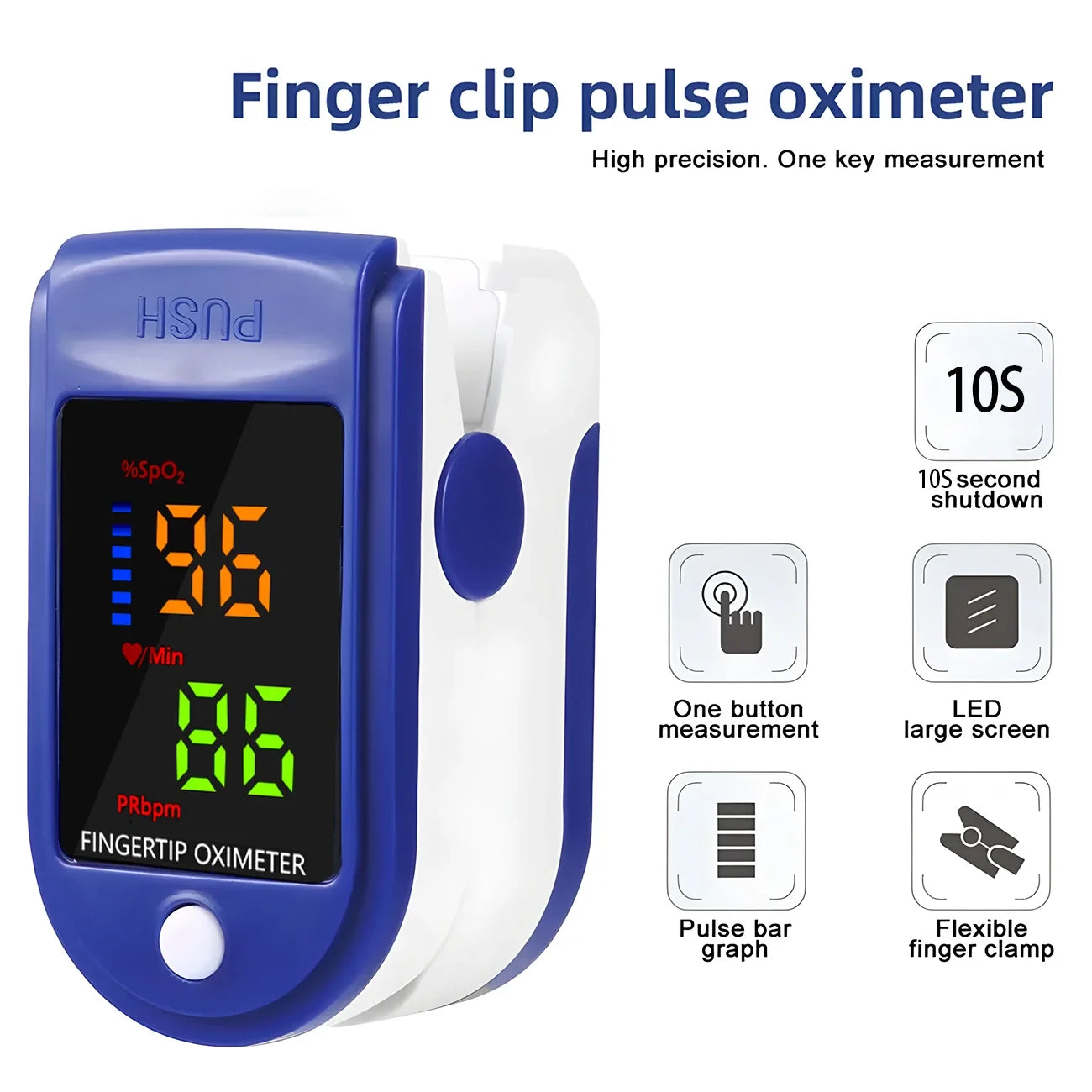 Digital Infrared Thermometer Forehead Body Non-Contact Fever Thermometers Or Medical Portable Finger Pulse Oximeter Blood Oxygen LadyShow.Store