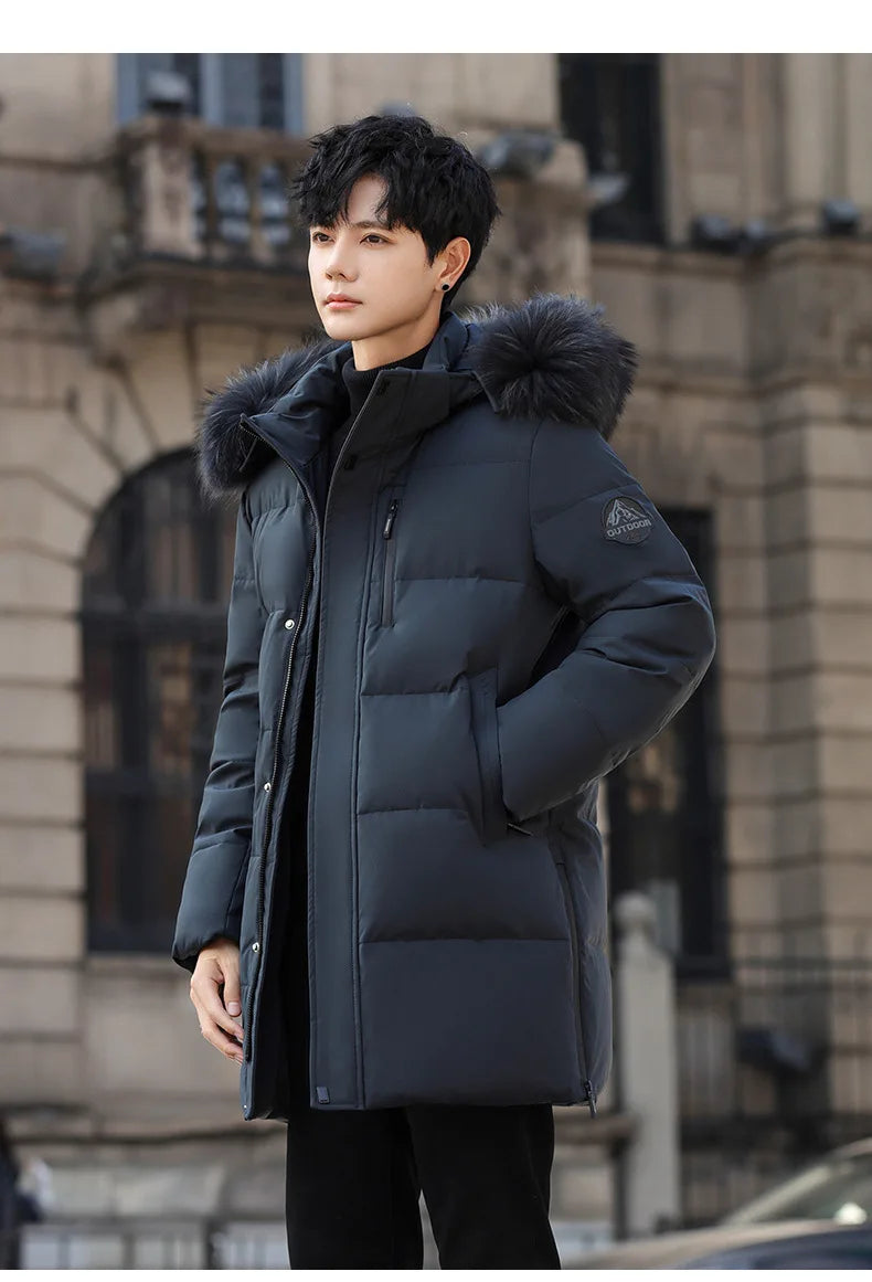 High Brand White Goose Down Jacket Coat Parka Men's Clothing Winter Padded Puffer Jackets Luxury Hooded Padding Outerwear HWY309 Pi-Mart