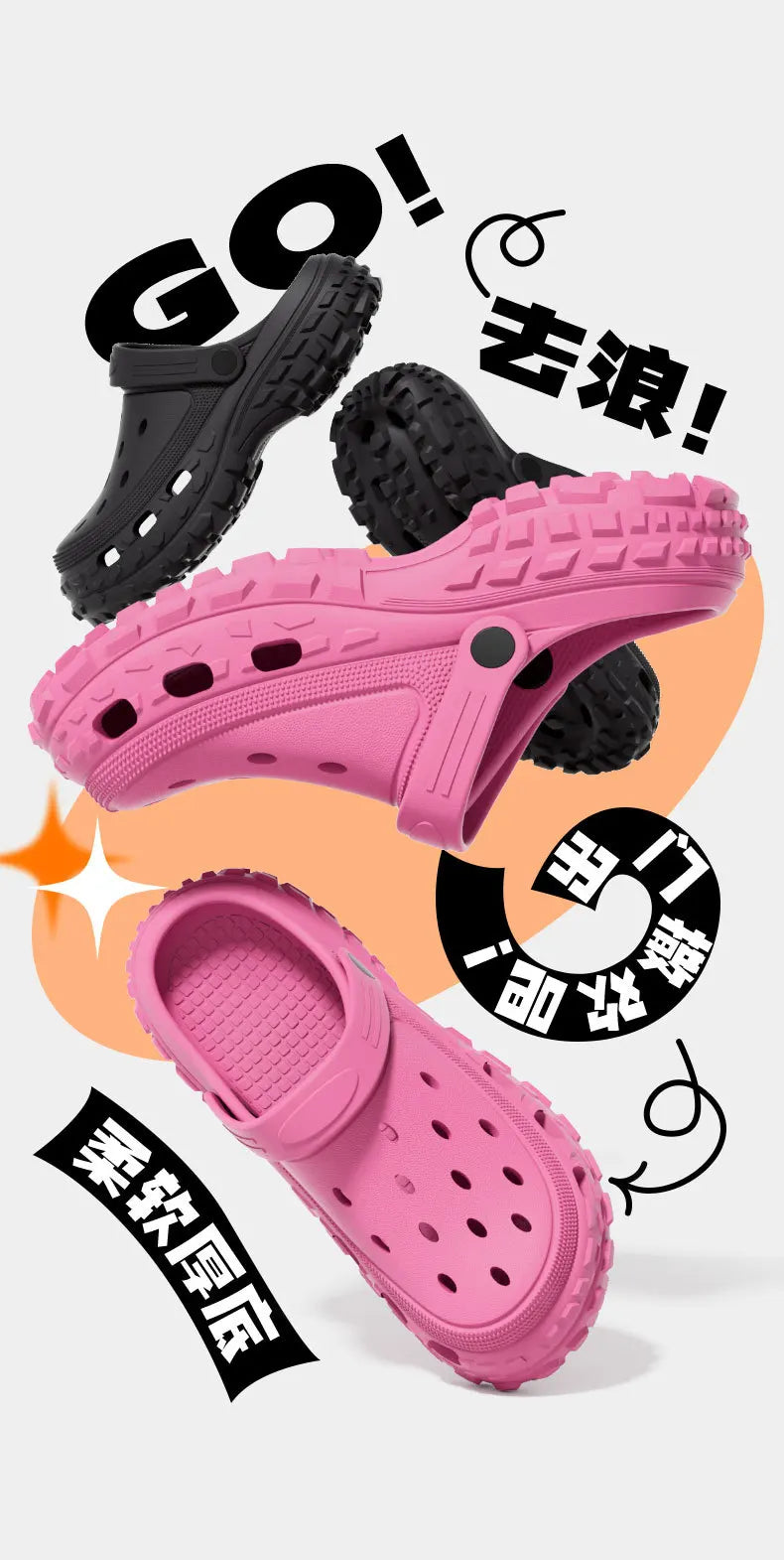 Summer Women Platform Sandals 2026 Closed Toe Non-Slip Beach Sandals Lightweight Soft Bottom for Home Comfortable Sandalias Pi-Mart