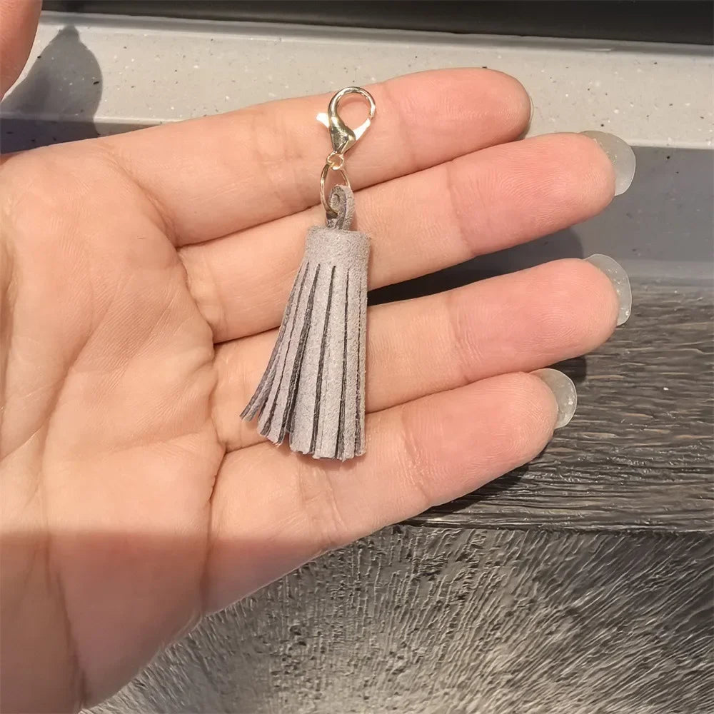 1Pcs Autumn Winter Maillard Tassel Pendant Shoe Charms Leather Flower Shoelace Buckle Sports Shoe Decoration Accessory Buckle Pi-Mart