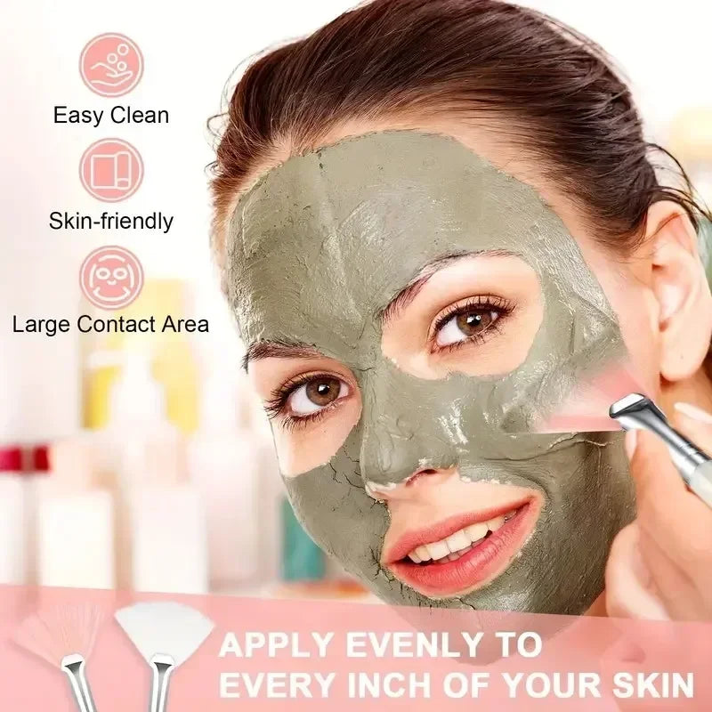 3/6/12 Pieces Facial Fan Mask Brushes Soft Mask Brush Applicator Esthetician Facial Mask Brushes For Women Girls Cosmetic Tools Tri Light Beauty