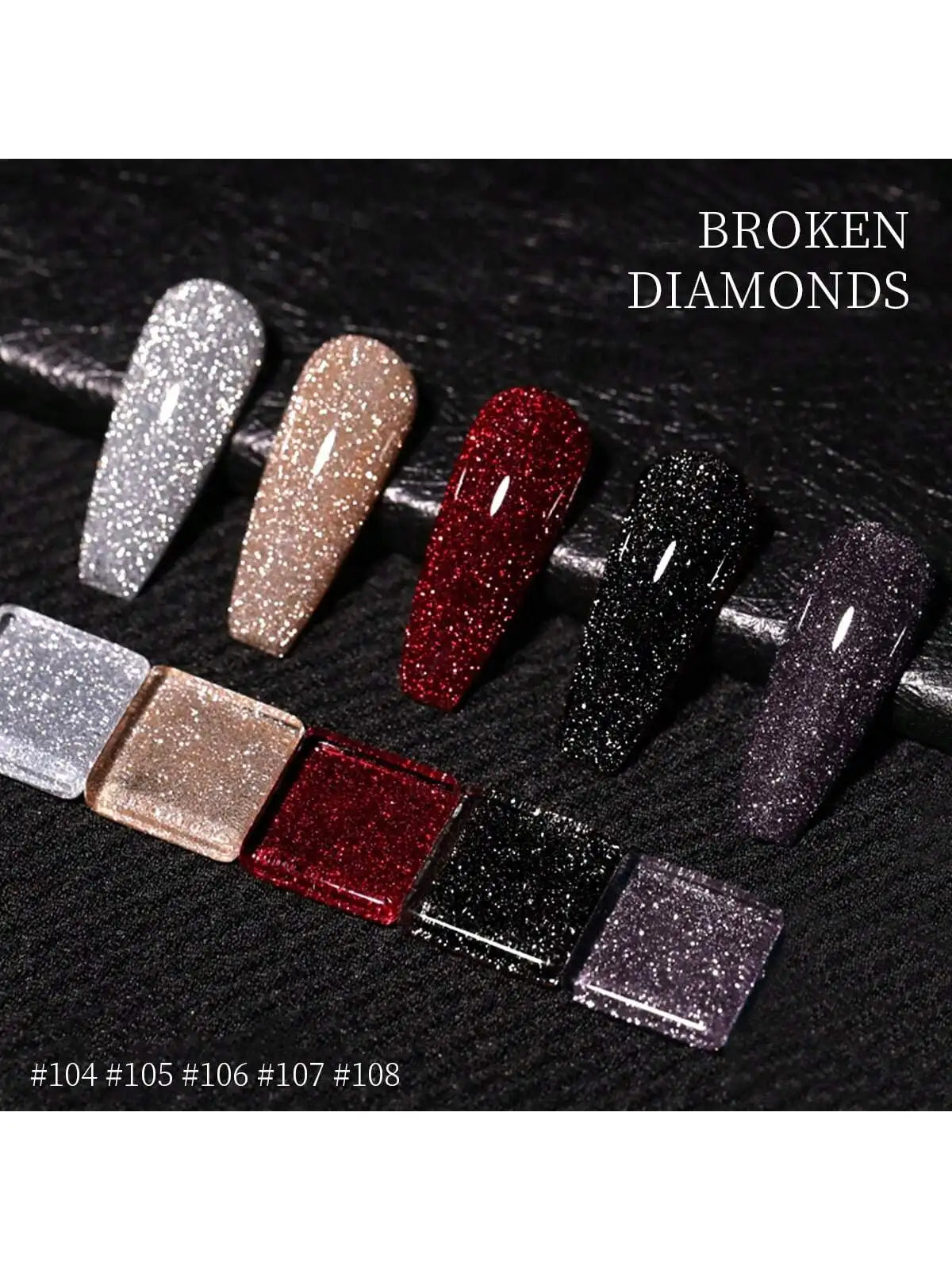 15ml Broken Diamond Halloween Christmas Nails Gel Nail Polish Adhesive Burst Flash Maillard Broken Diamond Adhesive Tri Light Beauty
