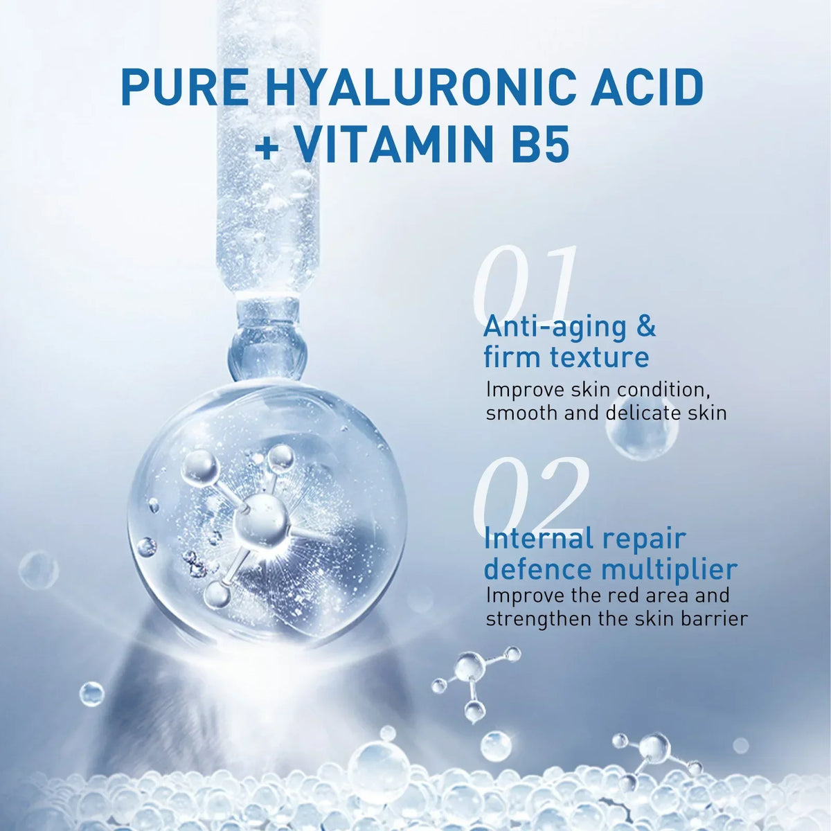 1/3/5pcs B5 Shrink Pores Serum Pure Hyaluronic Acid Lifting Firming Fine Lines Reduce Lightening Dark Circle 30ML Hyalu Essence Pi-Mart