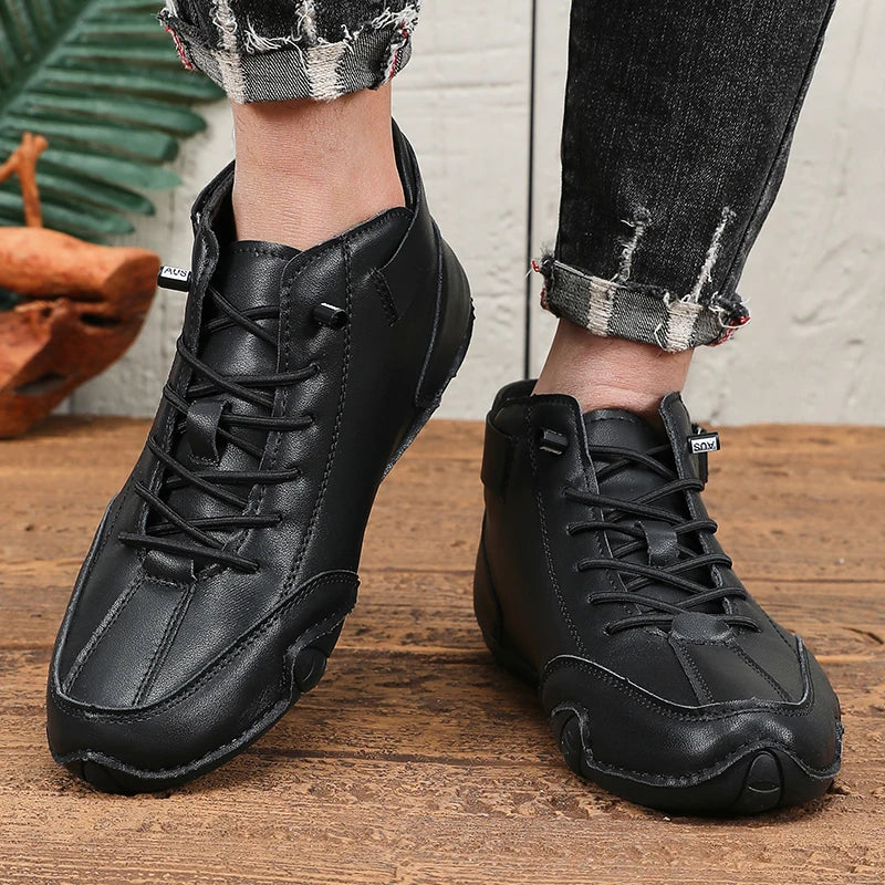 Mens Shoes Original Sneakers Shoes Men's High Top Ankle Boots Breathable and Comfortable Soft Sole Luxury Fashion Men's Shoes Pi-Mart