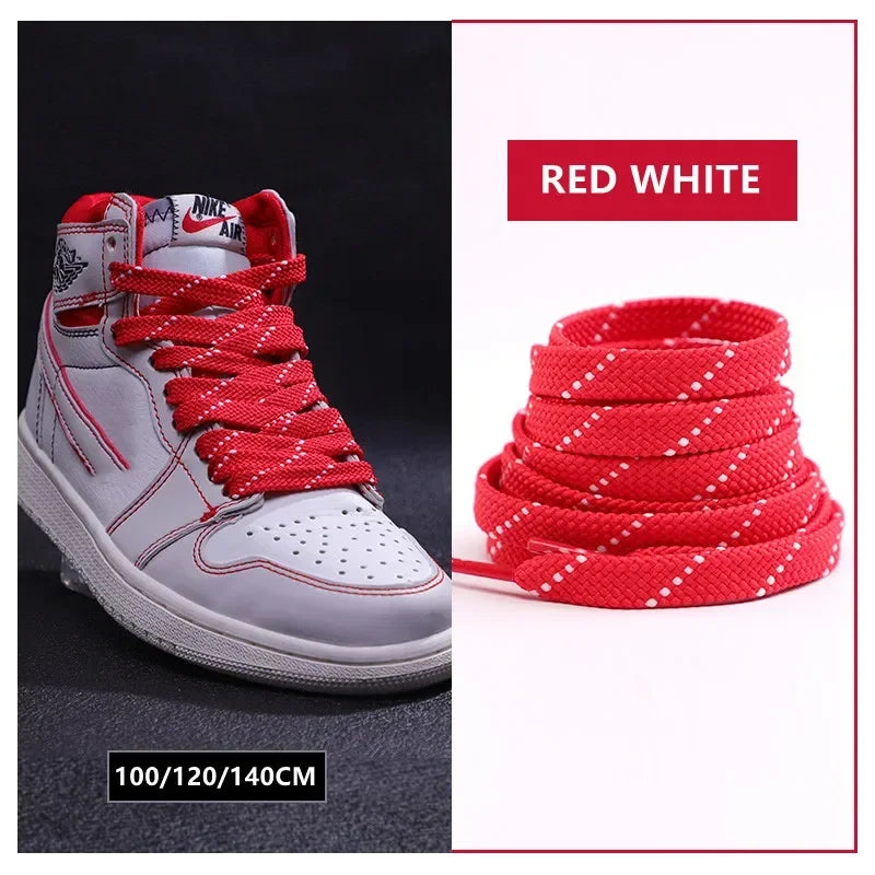 Classic Shoelaces for Sneakers Flat Mixed-colors Shoe laces AF1/AJ Shoelace Elastic Laces Shoes 100/120/140CM Strings 1Pair Pi-Mart
