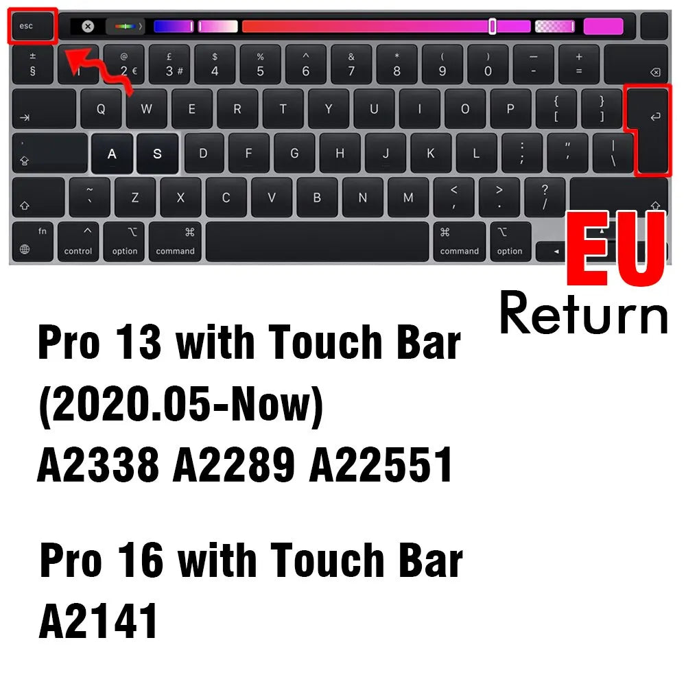 Keyboard Cover For Macbook Air 13 M2 Pro 13 M1 Pro 14 16 Max Silicone Protector Skin Case A2337 A2338 A2442 A2779 A2681 A2485 Pi-Mart