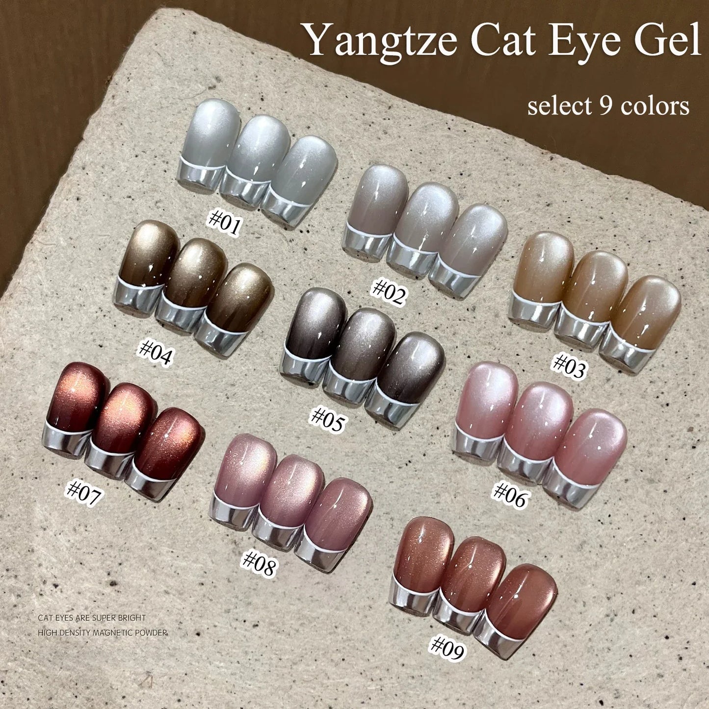 WS Black Glass Cat Magnetic Gel Nail Polish Punk Style Nail Art Manicure Varnis Semi Permanent Gel for Winter Nail Supplies Tri Light Beauty