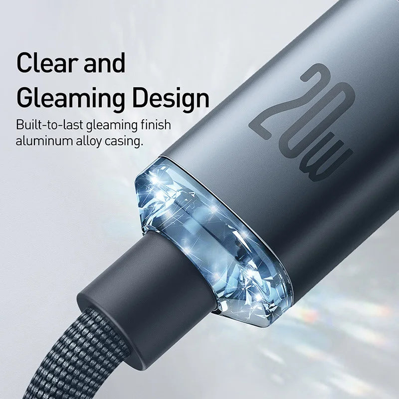 Baseus USB Type C PD 20W Cable for iPhone 14 13 12 Pro X 8 Fast USB C Cable for iPhone Charging Cable USB Type C Cable Wire Code Pi-Mart