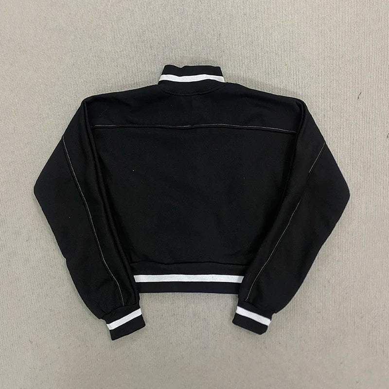 Korean Cartoon Long Sleeved Baseball Jacket for Girls Kawaii Street Jacket Personalized Zipper Cardigan Anime Autumn LadyShow.Store