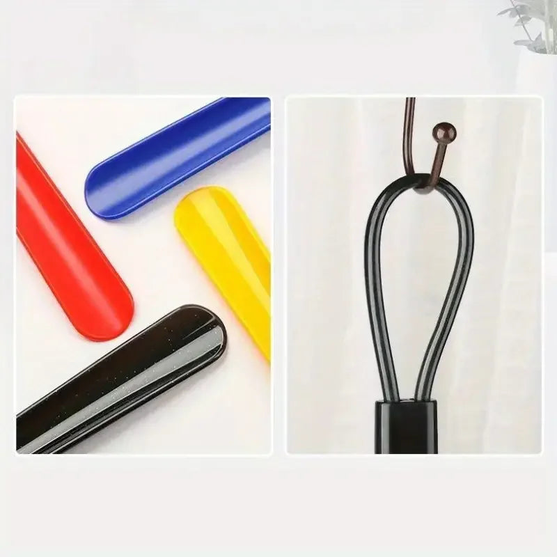 1pc Extra long flexible plastic shoe horns do not require bending durable shoe spoons for pregnant women wearing shoe assistants Pi-Mart