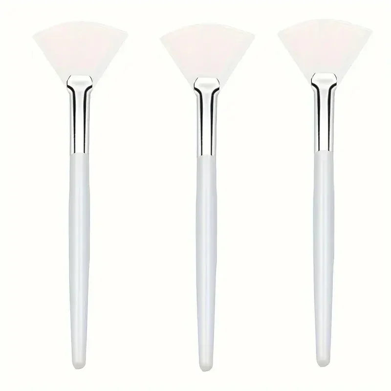 3/6/12 Pieces Facial Fan Mask Brushes Soft Mask Brush Applicator Esthetician Facial Mask Brushes For Women Girls Cosmetic Tools Tri Light Beauty