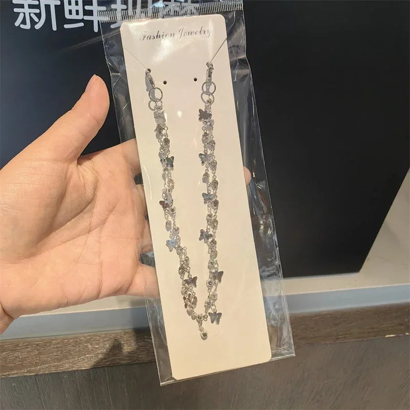 New Luxury Rhinestone Butterfly Bow Girl Shoe Charms Fashion Sneakers Pearl Heel Shoes Chain Shoes Decoration Accessorie 1Pcs Pi-Mart