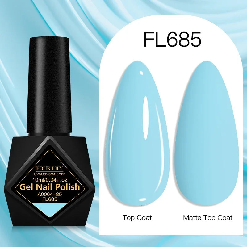 10ml Gel Nail Polish 162 Colors Nail Supplies Vernis Semi Permanent Nail Art Manicure Soak Off LED UV Gel Nail Varnishes Summer Tri Light Beauty