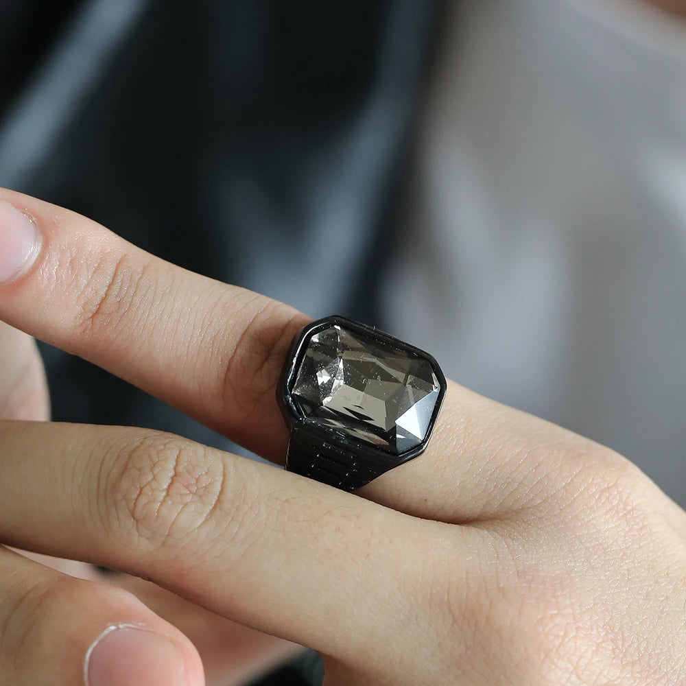 Men's Multi-Color Gemstone Rings For Women Personalized Trendsetter Stainless Steel Jewelry Manufacturer Direct Supplier Pi-Mart