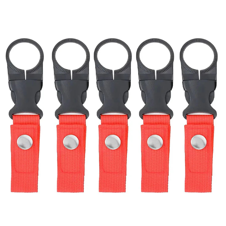 Webbing Water Bottle Holder Climbing Carabiner Belt Backpack Hanger Hooks Clip Multifunction Water Bottle Nylon Buckle Hook Clip Pi-Mart
