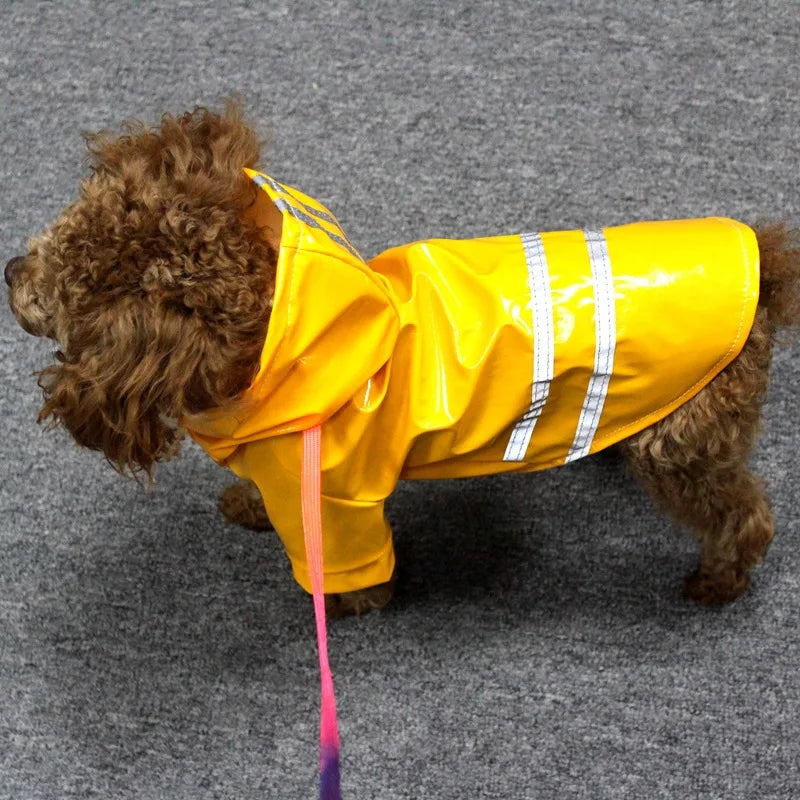 Waterproof Dog Jacket PU Dog Raincoat For Small Dogs Cats Reflective Puppy Raincape Chihuahua Yorkies Raincoat Pet Poncho Pi-Mart