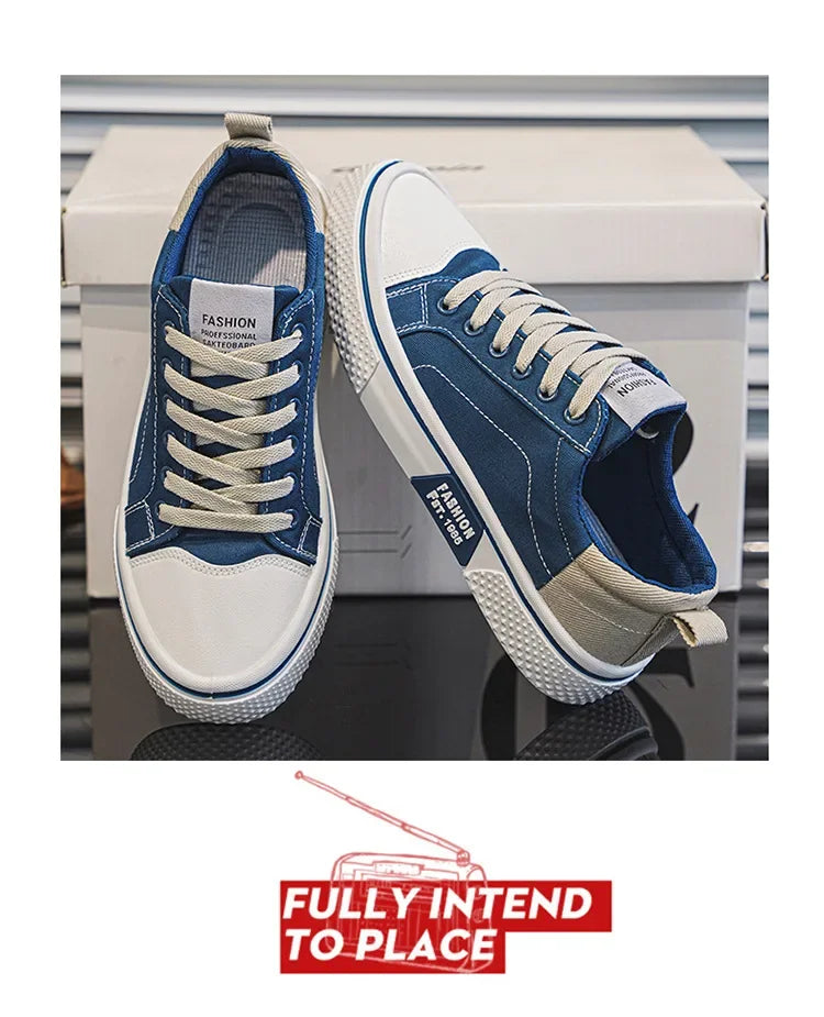 2026 New Summer Men's Breathable Versatile Skateboarding Shoes Men's Soft Bottom Casual Sports Trend Fashion Canvas Shoes 48size Pi-Mart