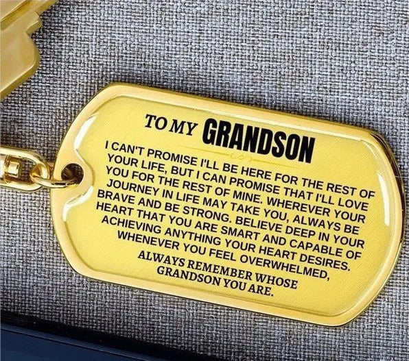 Keepsake for Son Grandson Daughter Granddaughter Keychain Gifts from Grandma Grandpa to My Badass Son Keyring Pi-Mart