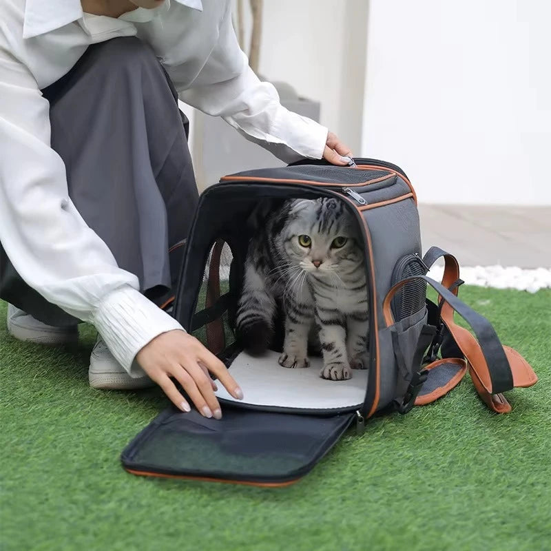 Dog Pet Carrier Bag Anti-Collapse Design Multiple Storage Pockets Cat Travel Handbag for Medium Cats, Puppy, Rabbits and Other S Pi-Mart