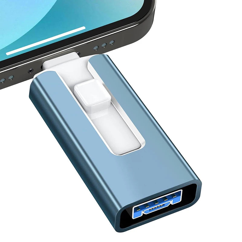 4 In1 OTG Micro USB 3.0  Flash Drive  Dual purpose Android TYPE-C Pen Drive Mobile Micro USB Memory Stick Drive Free For iPhone Pi-Mart