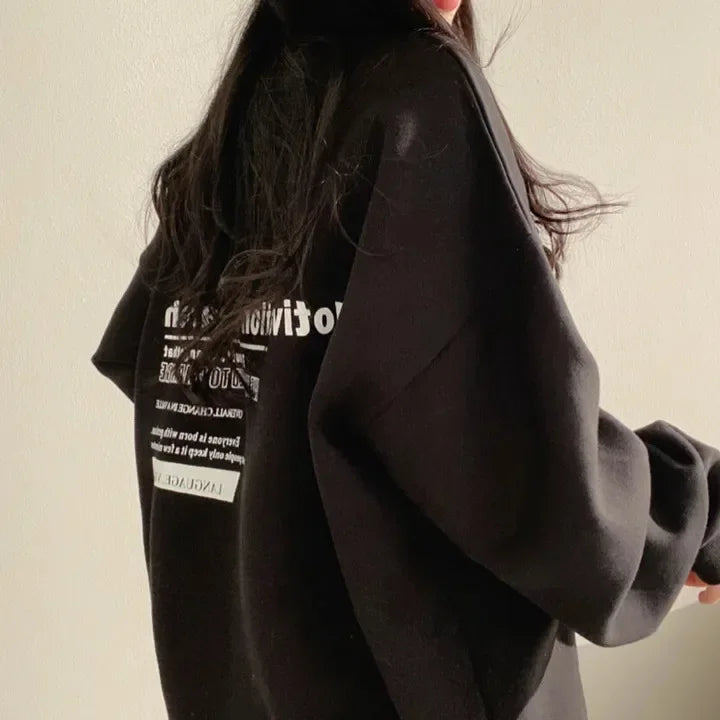 Women Sweatshirts Oversized Spring Hoodie Long Sleeve Casual Letter Print Loose Pullovers Harajuku Sweatshirt Female LadyShow.Store