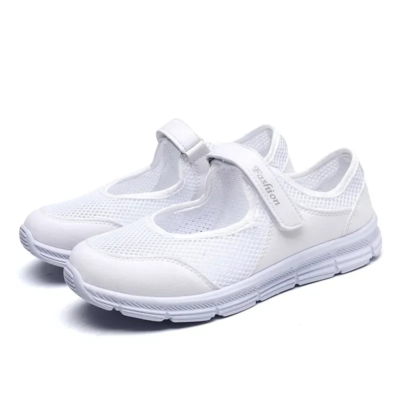 Women Shoes Breathable Vulcanized Shoes White ZapaWomen Sneakers Fashion Breathable Mesh Casual Walking Shoes Women Work Shoes LadyShow.Store