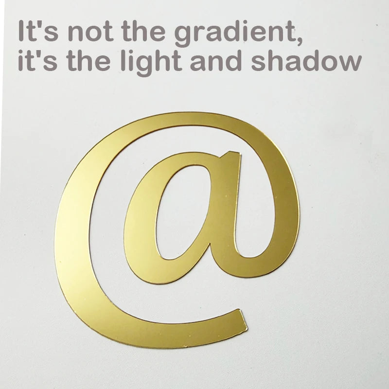 10CM 15CM 20CM English Letters Wall Sticker Acrylic Gold Wall Sticker Decals Self-Adhesive Home Party Decor Factory Customized Pi-Mart