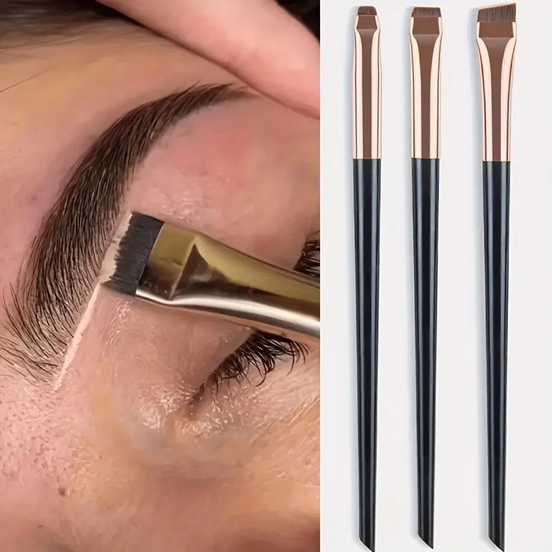3pcs Professional Makeup Brush - Precision Eyebrow, Eyeliner, Powder Application - with Nylon Bristles - for Natural Definition Pi-Mart