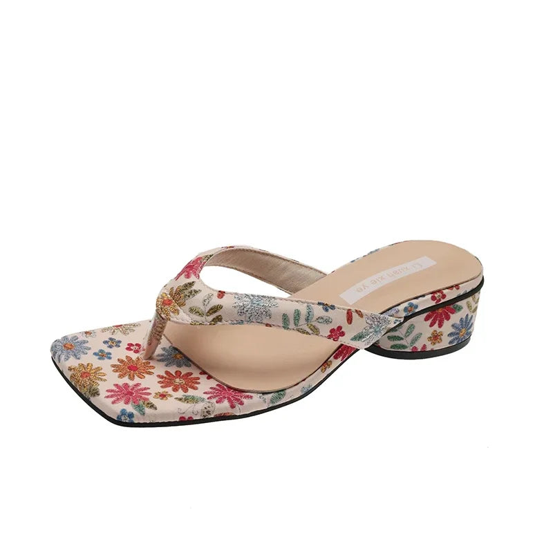 Summer Clip Toe Women Slippes New 2025 Fashion Elegant Wedges Heel Slides Shoes Ladies Casual Outdoor Beach Flip Flops Sandalias LadyShow.Store