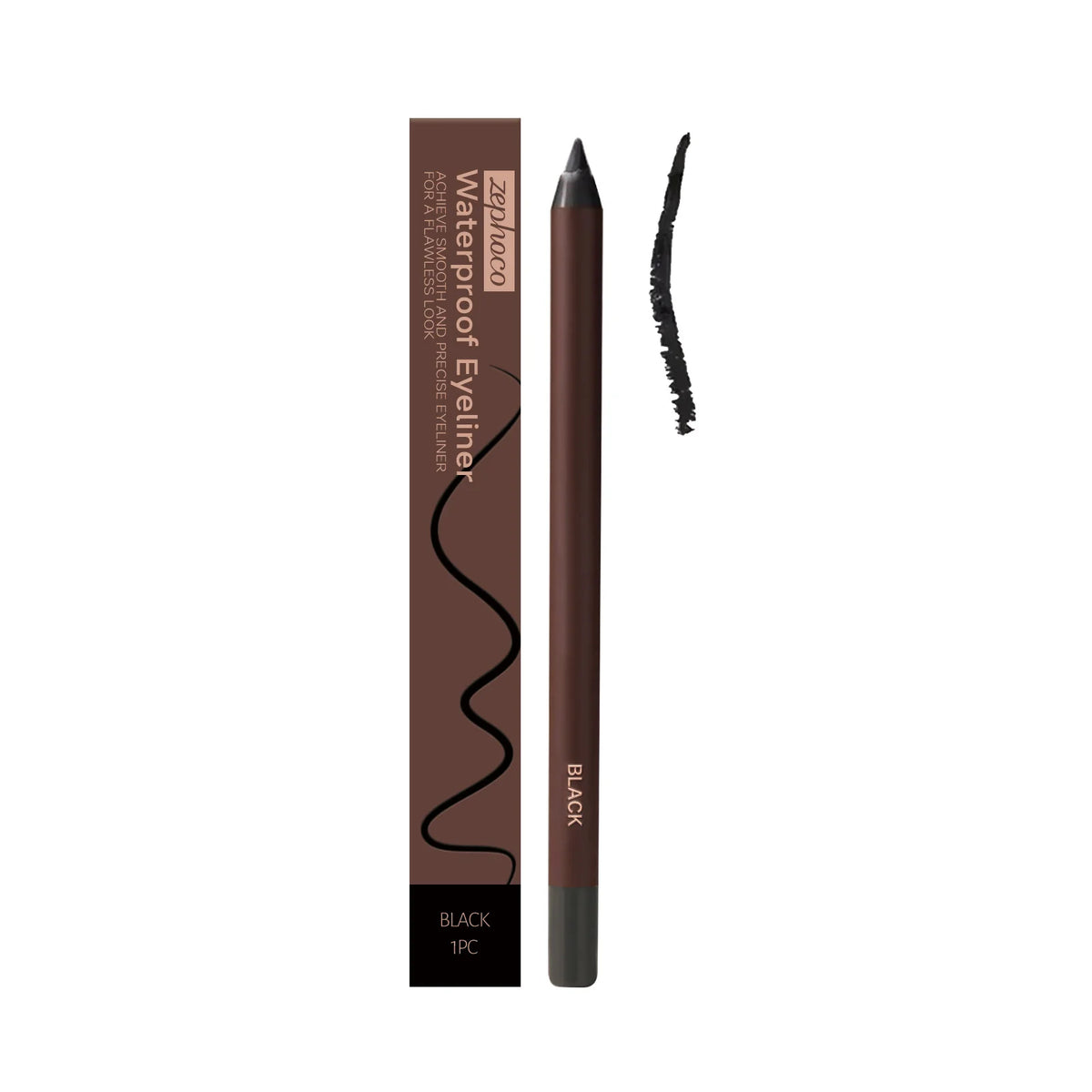 Zephoco Brown Eyeliner Pencil Waterproof Sweatproof Long Lasting Easy to Color Smooth Soft Gel Eyeliner Pencil Eye Makeup Set Pi-Mart